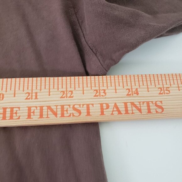 Life is Good Dog Santa Shirt Yellow Lab Cotton Brown Long Sleeve Mens Size XL - Picture 10 of 11